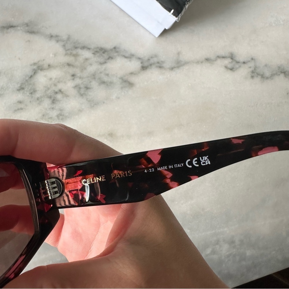 Celine pink tortoise sunglasses - Picture 3 of 7